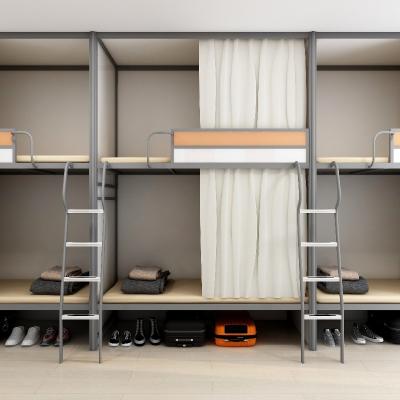 China Cama de acero moderna dormitorio cama de dos pisos estudiante loft marco de cama de metal de hierro para hoteles en venta