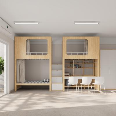 China Militärisches Bunk-Bett mit Lagerschrank aus Holz 4600 X 900 X 2400 mm zu verkaufen