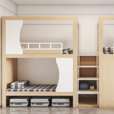 中国 ISO9001 certified capsule apartment bed, three person seat with three person cabinet, customizable design 販売のため