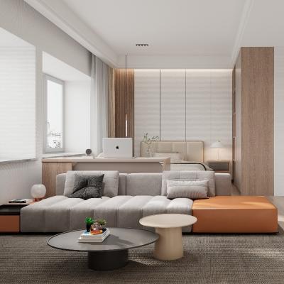 China Muebles de apartamento modernos, elegantes y prácticos con sofás de colores coincidentes en venta