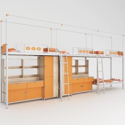 China Orange series modern multi-functional student apartment furniture bed under the table for sale