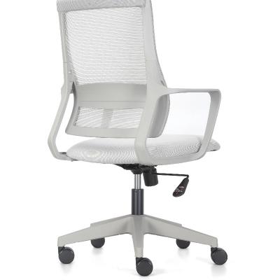 China Simple and comfortable in line with the ergonomics of white mesh fabric office chair staff chair for sale