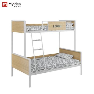 China Sturdy Iron Frame Student Dormitory Bunk Bed for Bedroom and Apartment High Durability for sale