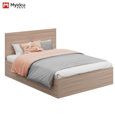 China Cama única de madera minimalista moderna para dormitorio escuela apartamento hotel / muebles de dormitorio en venta