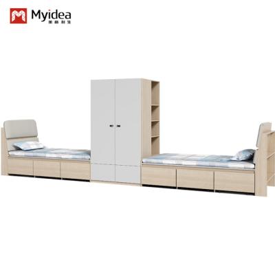 China 2000 X 1200 X 960mm Apartment Furniture Student Bunk Bed School Dormitory With Desk Bed for sale