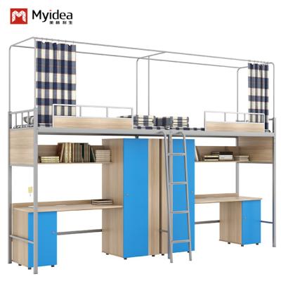 China Space-Saving and Customizable Student Bunk Bed with Desk for School Dormitory Furniture for sale