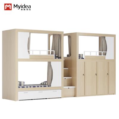 China ISO9001 certified capsule apartment bed, three person seat with three person cabinet, customizable design for sale