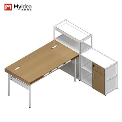 China Commercial Furniture White Side Counter Desk with Customizable Options for sale