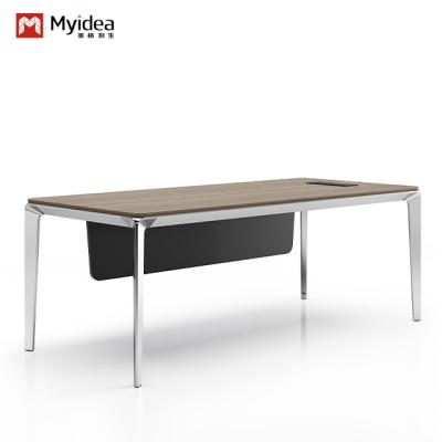 China Modern 4-person Office Furniture Table With Front Baffle For Privacy for sale