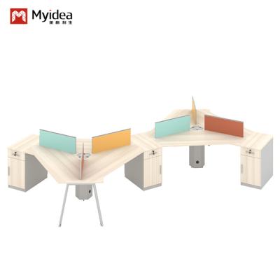 China Modern design simple fashion abnormal desk to six-seat office furniture for sale