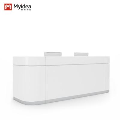 China Modern Design MYIDEA Office Furniture Simple Design Marble top Reception Desk for sale