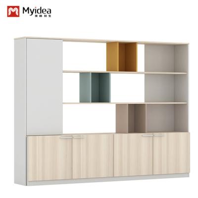 Китай Nordic Oak Color File Cabinet Верхний дисплейный шкаф изготовлен на заводе Фошань Myidea Нижний слой с замком продается