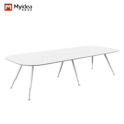 China Modern Snow White Metal Conference Table with 36 Color Choices 3000*1400*760/3600*1500*760 for sale