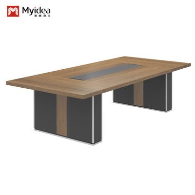 China Mesa de reuniones de oficina moderna y elegante hecha en la fábrica de Foshan Myidea con material E0 MFC en venta