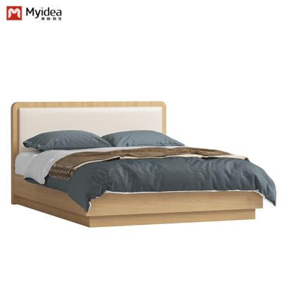 China Modern Minimalist Wood Single Bed For Dormitory Use Various Sizes Without Mattress Bedroom School Apartment Hotel Produced by Myidea Furniture for sale