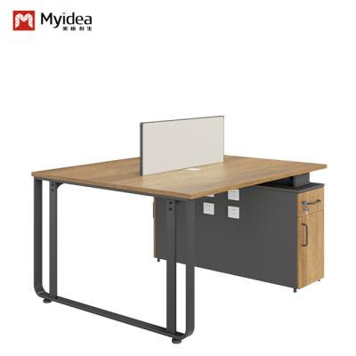 China Two-Person Modular Office Desk Combination with Extendable Feature and Three Drawers No reviews yet for sale