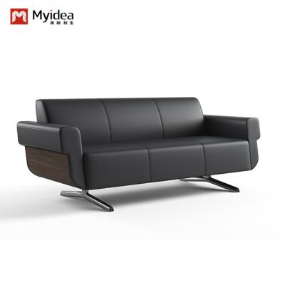 China Nordic Minimalism Sofa de cuero Conjunto de oficina Dormitorio Diseño seccional tradicional Piernas metálicas Sofas de un solo asiento Triple en venta