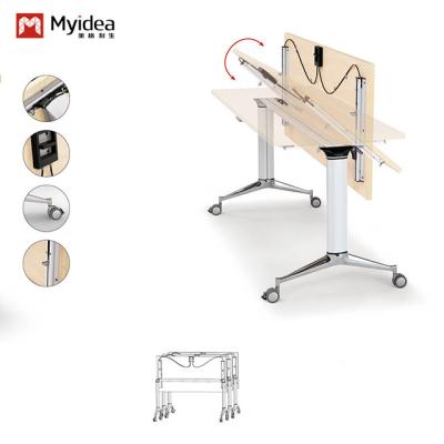 중국 클래식 현대 디자인 접이식 사무실 책상 큰 훈련실 가구 가정 학교 사무실 교육 수업 패널 나무 스타일 판매용