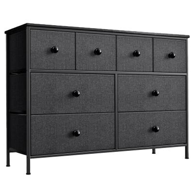 China 8 Drawer Modular Dresser For Bedroom Chest Of Drawers Storage Units Organizer Large Capacity Steel Frame Wood Top for sale