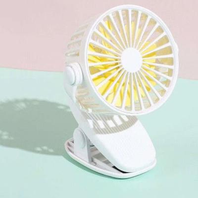 China 3 Speed ​​Strong Wind+LED Light Rechargeable Portable Mini Clip Fan 360 Battery 360 Rotating Stroller Clip Fan 2020 Newest for sale