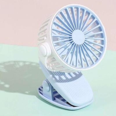 China 3 Speed ​​Strong Wind+LED Light Rechargeable Portable Mini Clip Fan 360 Battery 360 Rotating Stroller Clip Fan 2020 Newest for sale