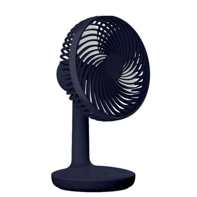 China 2020 New Auto Rotating Function Automatic Rotating Portable Table Fan With Rechargeable Battery for sale