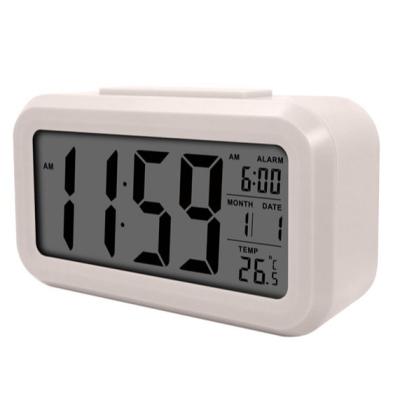 China Calendars Smart Back Light Analog Clock With Digital Display Alarm Clock LCD Alarm Pendulum Battery Operated for sale