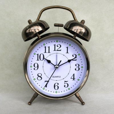 China Antique Style Factory Price Metal Twin Bell Alarm Clock for sale