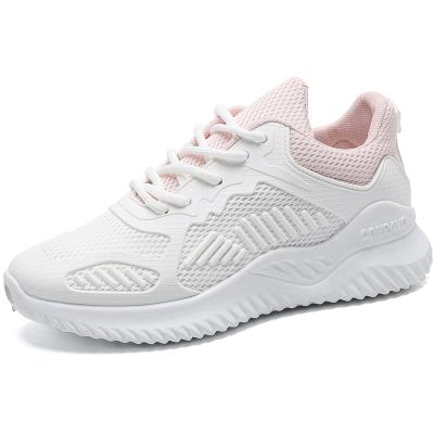 China 2021 Anti-odor Fashion Sneakers Women's Lace-Up Breathable Knitted Shoes Comfortable Light Weight Sports Shoes for sale