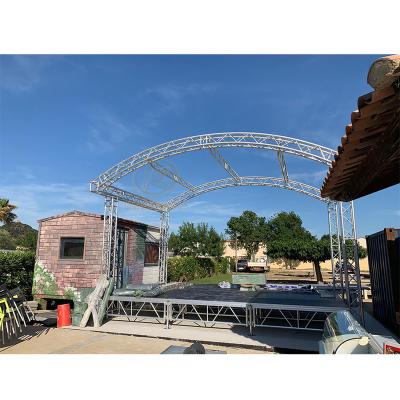 China Exhibition hot sale curved aluminum roof truss system for concert for sale