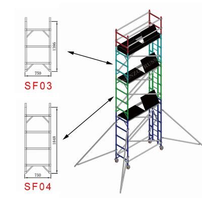 China High quality decoration scaffolding aluminum mobile tower scaffolding for sale