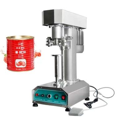 China 200mm Foil Lid Sealing Machine Tomato Tin Can Canning Machinery for sale