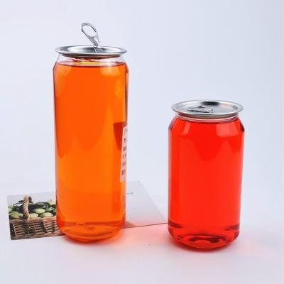 China 250ml Plastic Drink Packaging Custom Juice PET Soda Beer Pop Can Bottle for sale