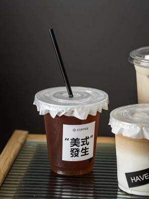 China Custom 90mm Disposable Bubble Tea Cups Smoothies Cold Coffee Drinking Plastic Pet Cups for sale