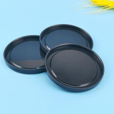 China PET schwarzes FDA, das 83mm Plastik-Tin Can Covers aufbereitet zu verkaufen