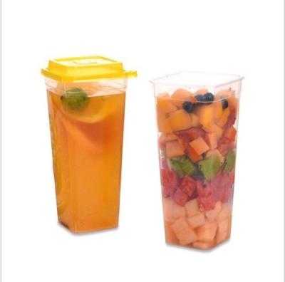 Китай Чашки PP пузыря квадрата 24Oz 500ml Boba пластиковые одностеночные продается