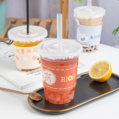 Chine tasses de thé jetables de bulle de 16oz 32oz pour Juice Non Spill à vendre