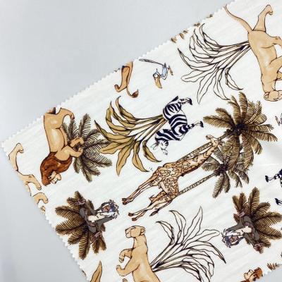 China High Quality Organic Children's Apparel New Design 100% Viscous Rayon Print Fabric With Animal Pattern for sale