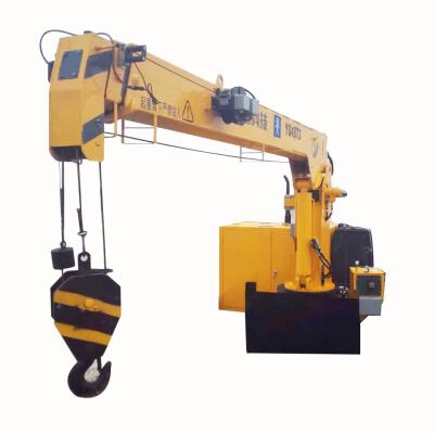 China Floating Crane 4 Ton Marine Cranes Chain Telescopic Boom Hydraulic Crane With 25m Hydraulic Winch for sale