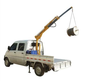 China Other 1.3 ton electric hydraulic mini hoist winch pickup truck lifting crane for sale for sale