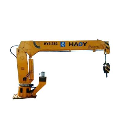 China Other HAOY CQS1.2t*8.7m portable hydraulic crane with hydraulic winch hot sale for sale