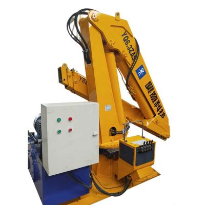 China Floating Crane Manufacturers Selling Mini Electric Pump Station With Folding Hydraulic Platform Cranes Marine Cargo Crane for sale