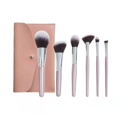 China Angular Blush Brushes 6Pcs Large Size With Wooden Handle And Fiber Makeup Brushes 2021 Other Makeup Brush Makeup for sale