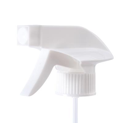 China Non Spill Bottle Stopper White Plastic Pump Trigger Sprayer Bottle for Cleaning for sale