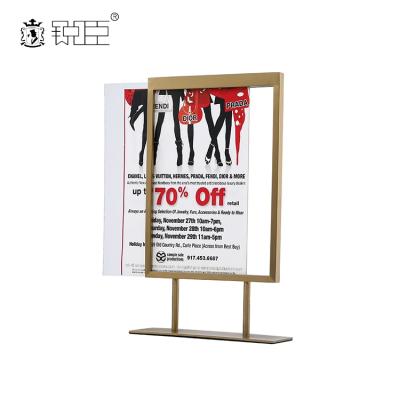 China Retail Stores UK Warehouse Countertop Advertising Poster Display Sign Board Rack Holder for sale