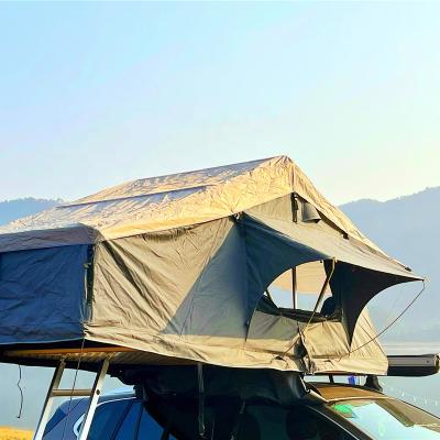 China Diagonal Bracing Type 4x4 Car Shell Roof Rack Land Top Wild Roof Soft Light Weight Top Tent for sale