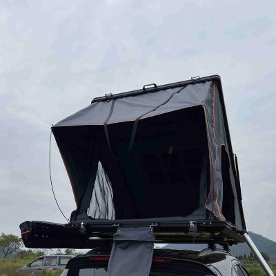 China Diagonal Tying Type Hard Shell Roof Top Tent Camper For Car Vehicle Aluminum Large Roof Top Tent for sale