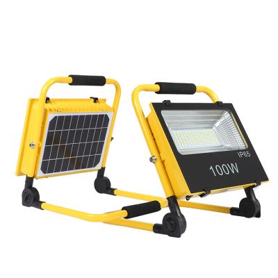 China ROUTE high efficiency energy saving ip65 50w 100watt integrated all in one solar led flood light for sale