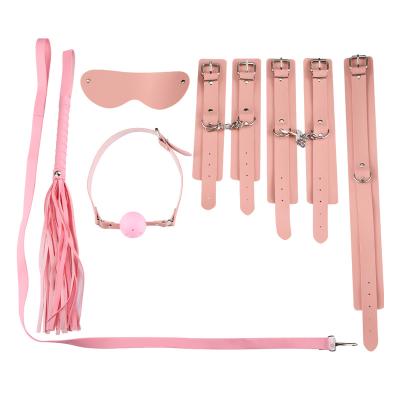 China Cheap And Fine Adult SM Toys Fifty Shades Package Limit Seven Sets Whip Rope Mouth Stuffed Handcuffs For Role Play Sex Game Toy for sale