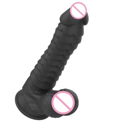 China Double layer liquid silica gel 0Â ° Ultra Passionate Adult Sex Toys Dildos Plastic Rubber Artificial Penis Large Huge Black Dildo For Women for sale